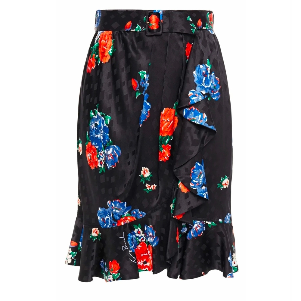 Tory Burch Black Floral Women's Skirt